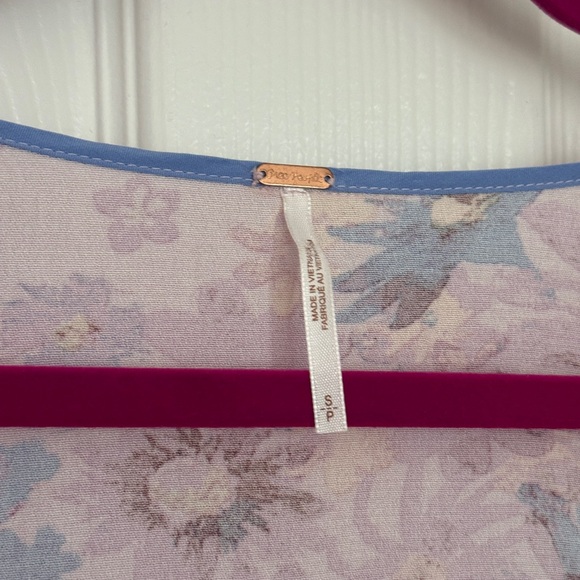 Free People Floral Lilac Tie-Front Blouse - Picture 3 of 11